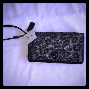 Coach leopard wristlet